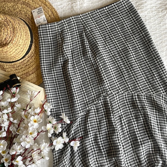High low skirt from H&M in gingham checks - NWT - Picture 2 of 9